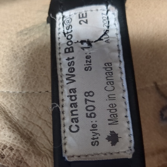 Canada West Men’s Bikers Boots – Black Loggertan 5078 - 12 EE - Picture 5 of 13